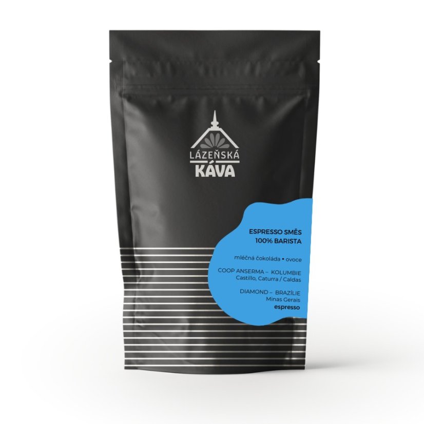 Lázeňská káva - espresso směs 100% Barista – Kolumbie, Brazílie (1 kg)