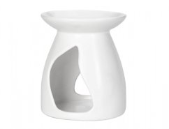 Keramická aromalampa bílá 12,5x10,5cm s elegantním kulatým tvarem a otvorem pro čajovou svíčku, ideální pro vonné oleje a vosky do domácnosti Keramická aromalampa bílá 12,5x10,5cm s elegantním kulatým tvarem a otvorem pro čajovou svíčku, ideální pro vonné oleje a vosky do domácnosti