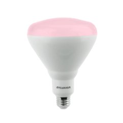 SYLVANIA Gro-Lux LED 17W Flowering žárovka s růžovým spektrem světla, bílé plastové tělo ve tvaru reflektoru s paticí E27