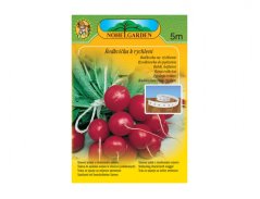 NOHEL GARDEN piros retek SAXA 2 magvainak csomagolása piros kerek retekképpel zöld levelekkel sárga háttéren, 5m vetőszalag NOHEL GARDEN piros retek SAXA 2 magvainak csomagolása piros kerek retekképpel zöld levelekkel sárga háttéren, 5m vetőszalag