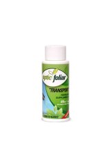 Optic Foliar Transport 60ml - valkoinen muovipullo valkoisella kannella, vihreä-sininen etiketti lehtilogolla ja TRANSPORT-tekstillä