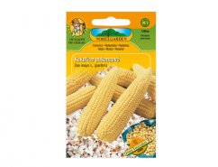JANTAR F1 hybrid popcorn corn seed package with orange-green design, displaying golden-yellow ears and white popcorn on Nohel Garden label