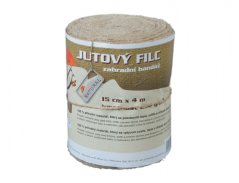 Juteni filc 15cm x 4m - smeđa prirodna vrtna bandaža u rolni za zaštitu debla stabla od mraza i sušenja, pakirana u bijeloj ambalaži