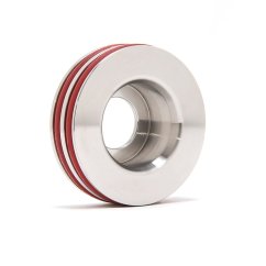 Plongeur PRO 2 en acier inoxydable avec forme ronde, joints d'étanchéité rouges et orifice central pour usage professionnel Plongeur PRO 2 en acier inoxydable avec forme ronde, joints d'étanchéité rouges et orifice central pour usage professionnel