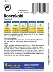 Achterkant van Brussels sprouts zaadzakje Roodnerf met witte achtergrond, streepjescode en gedetailleerde teeltinstructies inclusief zaaitijden Achterkant van Brussels sprouts zaadzakje Roodnerf met witte achtergrond, streepjescode en gedetailleerde teeltinstructies inclusief zaaitijden