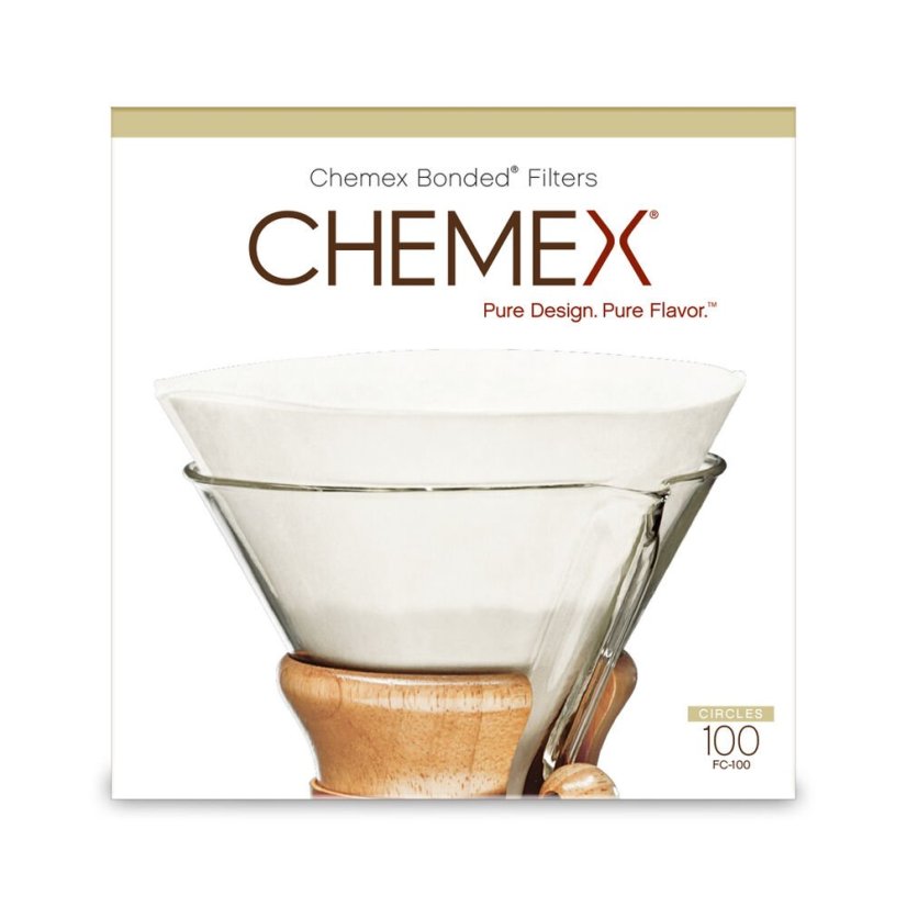 Papírové filtry Chemex FC-100 pro 6-10 šálků kávy (100ks)