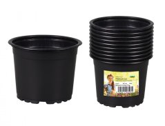 Květník PREMIUM VCD lehčený plastový černý d11cm 10ks