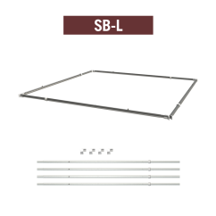 Secret Jardin Space Booster Large SB-L - marco metálico con barras telescópicas para expandir espacio de cultivo, perfiles de aluminio gris Secret Jardin Space Booster Large SB-L - marco metálico con barras telescópicas para expandir espacio de cultivo, perfiles de aluminio gris