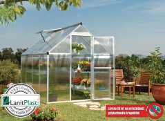 Skleník Mythos - typ 6x8, rozměry 1,85 x 2,48 m (stříbrná)