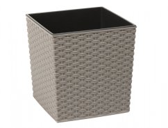 Obal na květník JUKA RATTAN ECO plastový 40x40x41cm