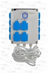 Spínací mechanické hodiny 12 * 600W + topení 2000W