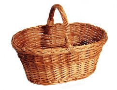 Košík na houby proutěný 40x25x17cm
