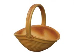 Květník s uchem KONICE pískovaná kamenina d35cm