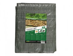 Plachta kašírovaná zelená s oky 5x8m