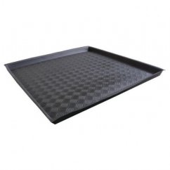 Czarna plastikowa taca Flexi Tray Deep 100 z antypoślizgowym wzorem, wymiary 100x100x10cm, głęboka wanna do hydroponiki i doniczek Czarna plastikowa taca Flexi Tray Deep 100 z antypoślizgowym wzorem, wymiary 100x100x10cm, głęboka wanna do hydroponiki i doniczek