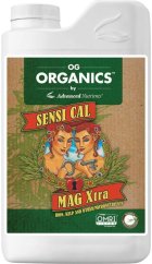Bílá plastová lahev Advanced Nutrients OG Organics Sensi Cal-Mag Xtra 1L s barevným štítkem zobrazujícím dvě ženy v květinovém věnci Bílá plastová lahev Advanced Nutrients OG Organics Sensi Cal-Mag Xtra 1L s barevným štítkem zobrazujícím dvě ženy v květinovém věnci