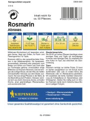 Back side of rosemary seed packaging with detailed cultivation instructions, barcode and icons for growing this aromatic herb Back side of rosemary seed packaging with detailed cultivation instructions, barcode and icons for growing this aromatic herb