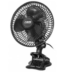 Ventilatore con clip RAM 20W oscillante, diametro 18 cm