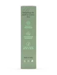 Zadní strana zelené krabičky Enecta tělového mléka s CBD, dermatologicky testováno na citlivé pokožce, hydratační a antioxidační účinky Zadní strana zelené krabičky Enecta tělového mléka s CBD, dermatologicky testováno na citlivé pokožce, hydratační a antioxidační účinky
