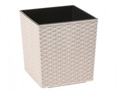 Obal na květník JUKA RATTAN ECO plastový 40x40x41cm