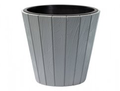 Obal na květník WOODE plastový tmavě šedý d49x46cm