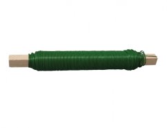 Filo per legare fiori verde verniciato 0,65mm avvolto su un rullo di legno, peso 100g, adatto per fioristica e giardinaggio