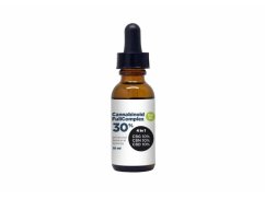 Fair CBD olej 10% CBD CBN CBG s 1% THC v hnědé skleněné lahvičce o objemu 10ml s černou pipetou a bílým etiketem na bílém pozadí