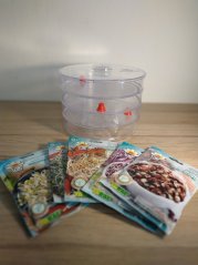 Klíčící miska + 5 balíčků semínek na klíčky