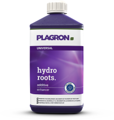 Plagron Hydro Roots 1L - fialová plastová lahev s bílým uzávěrem, univerzální posilovač kořenů pro hydroponické pěstování rostlin
