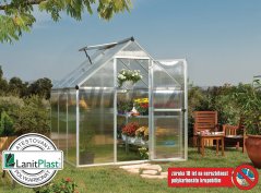 Skleník Mythos - typ 6x6, rozměry 1,85 x 1,84 m (stříbrný)