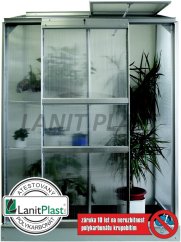 Skleník Ida 900 - rozměry 0,69 x 1,31 m (stříbrná 6 mm)