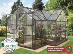 Skleník Sirius 6 mm - půdorys 3,83 x 3,83 m (černá 6mm)